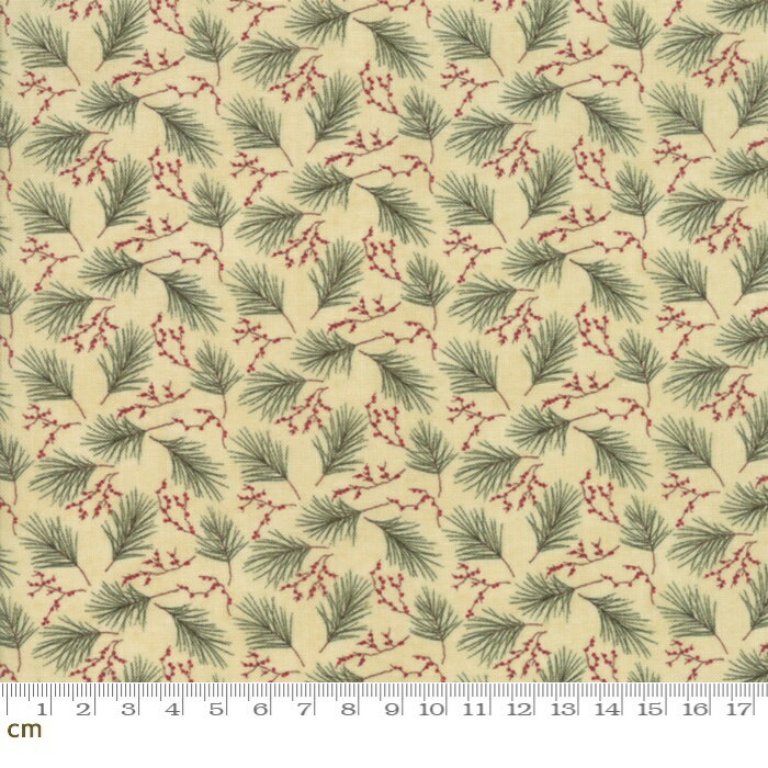 【Moda モダ】Winter Manor(ウィンター マナー)-6773-12(2C-05) ベージュ系 グリーン系 緑色 植物柄 ク..