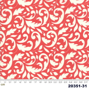 【Moda モダ】Christmas Figs II-20351-31(2E-05) レッド系 植物柄 クリスマス コットン100% シーチング【10cm単位販売】