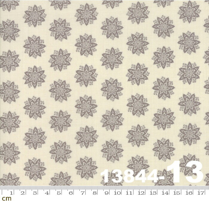 樂天商城 - 【Moda モダ】Fleur de Noel-13844-13(2D-01) グレー系 オフホワイト系 花柄 雪 フレンチジェネラル クリスマス柄 コットン100% シーチング【10cm単位販売】