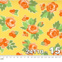 【Moda モダ】Love Lily-24110-15(2B-01) イエロー系 オレンジ系 花柄 星柄 バレンタイン かわいい ポップ コットン100% シーチング【10cm単位販売】