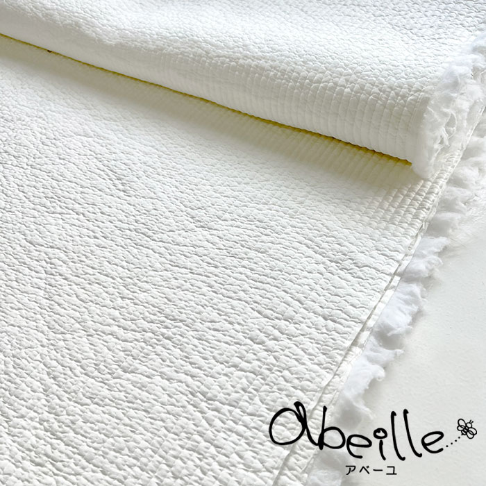 【クーポン最大500円OFF！】今話題の7mm幅 ヌビ生地 115 ホワイト(2D-03)(巾 広幅 約130cm)(キルティン..