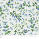 【Moda モダ】Summer Breeze 2023-33683-11(2A-05) ホワイト 小花柄 デルフィニウム 水彩風 ボタニカル コットン100% シーチング【10cm単位販売】