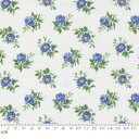 【Moda モダ】Summer Breeze 2023-33684-11(2A-05) ホワイト 小花柄 薔薇 ミヤコワスレ 水彩風 ボタニカル コットン100% シーチング【10cm単位販売】