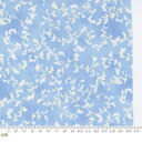 【Moda モダ】Summer Breeze 2023-33686-14(2A-05) シーチング 110cm幅 スカイブルー 植物柄 水彩風 ボタニカル シンプル おしゃれ コットン100%【10cm単位販売】