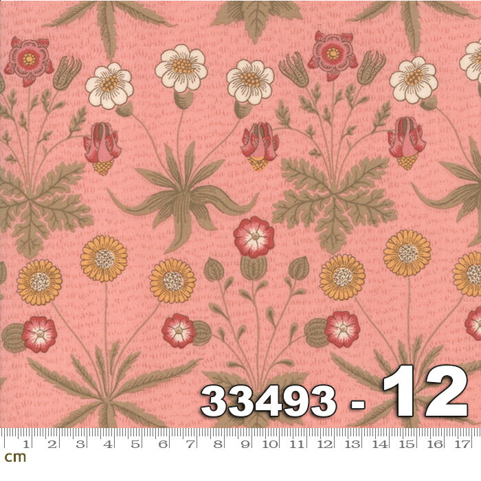 【Moda モダ】Best of Morris Spring-33493-12(3B-04) william morris ウィリアムモリス モリス ピンク..