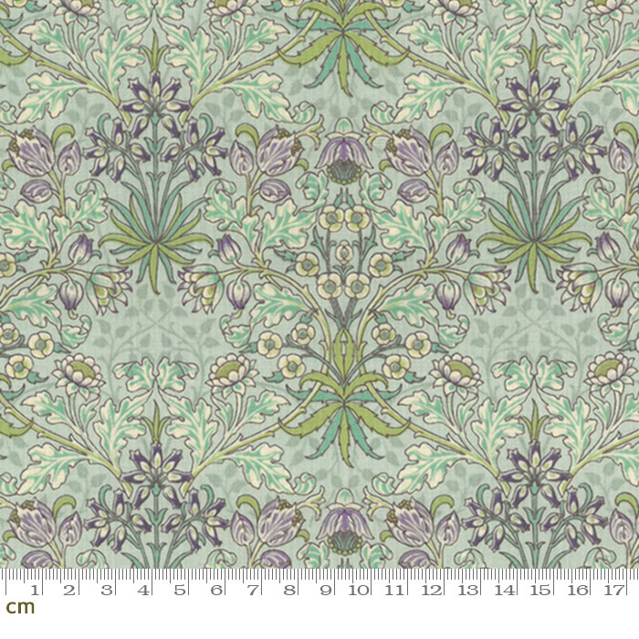 Best of Morris-33496-66(3F-18) Best of Morris William Morris ウィリアムモリス Hyacinth ヒヤシンス グリーン系 花柄 植物柄 コットン100% シーチング 