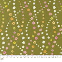 【Moda モダ】Flower Power-33716-18(2A-06) オリーブグリーン系 小花柄 ストライプ ポップ コットン100% シーチング【10cm単位販売】(3)