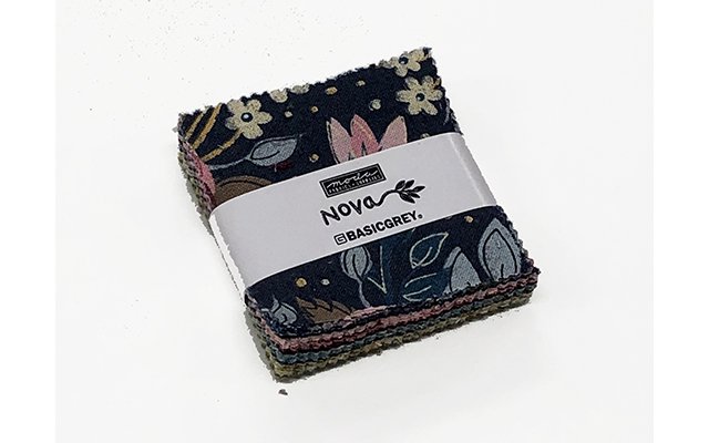 【Moda モダ】Nova(ノヴァ)-30580MC(42枚) ブルー系 レッド系 グリーン系 レッド系 花柄 幾何学柄 プレカット カットクロス コットン100% シーチング