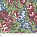 【Moda モダ】Sunnyside-55280-16(2A-06) ブルー系 グリーン系 レッド系 青 赤 花柄 大判 シンプル コットン100% シーチング 【10cm単位販売】