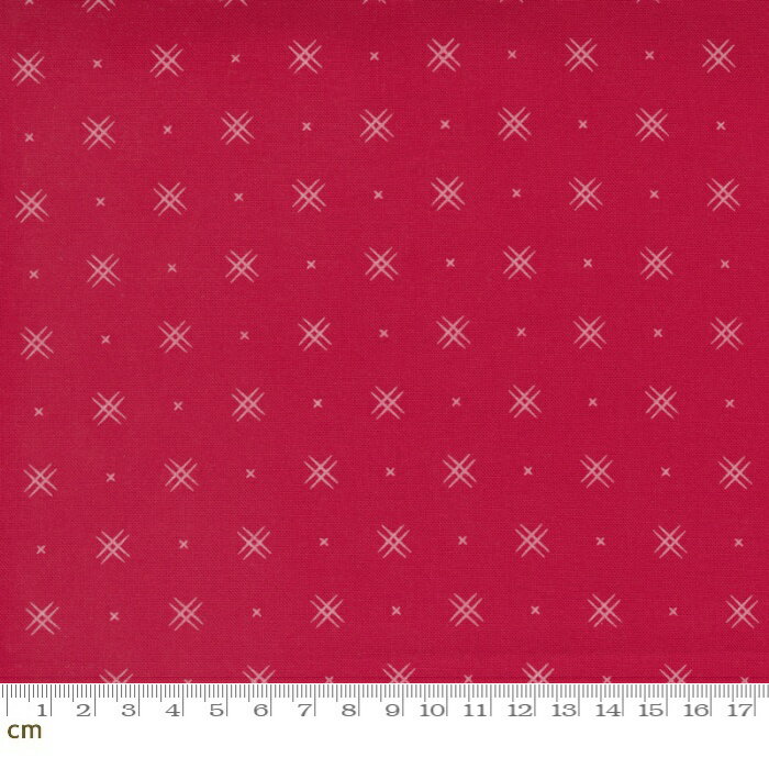 【Moda モダ】Beyond Bella-16740-382(2E-07) レッド系 小紋柄 単色 コットン100% シーチング【10cm単位販売】