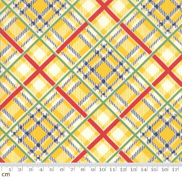 Bubble Pop-21765-13(2D-05) イエロー チェック レトロポップ コットン100% シーチング