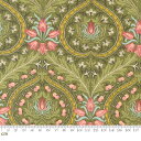 【Moda モダ】Morris Meadow-8372-20(2B-03) Eden エデン グリーン系 植物柄 花柄 チューリップ アカンサス コットン100% シーチング ベストオブモリス【10cm単位販売】