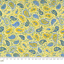 【Moda モダ】Summer Breeze 2021-33614-13(2A-02) ブルー系 イエロー系 青色 水色 花柄 リーフ柄 ペイズリー柄 コットン100% シーチング【10cm単位販売】