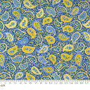 【Moda モダ】Summer Breeze 2021-33614-17(2A-02) ブルー系 イエロー系 青色 水色 花柄 リーフ柄 コットン100% シーチング【10cm単位販売】