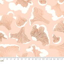 【Moda モダ】Elixir-RS0039-11M(メタリック加工)(2E-07) ピンク系 ベビーピンク パステル きのこ柄 キノコ柄 メタリック加工 コットン100% シーチング【10cm単位販売】