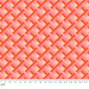 【Moda モダ】Elixir-RS0042-11(2E-07) オレンジ系 ピンク系 チェック 網柄 コットン100% シーチング【10cm単位販売】