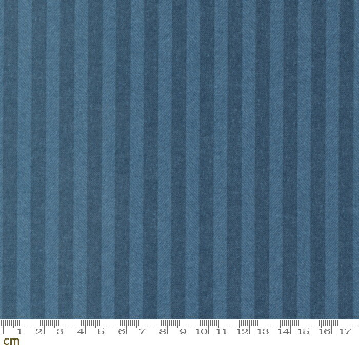 【Moda モダ】Lakeside Gatherings Flannel-49224-16F(3B-04)(フランネル) ストライプ ブルー ナチュラ..