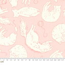 【Moda モダ】Here Kitty Kitty-20832-17(2B-04) 猫柄 ネズミ 毛糸玉 ピンク かわいい コットン100%【10cm単位販売】