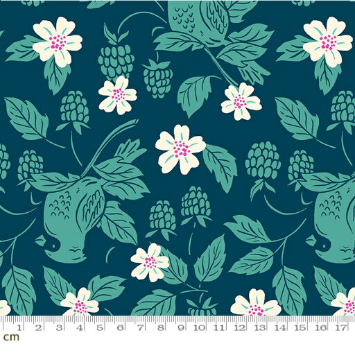 【Moda モダ】Backyard-RS2084-14(2A-06) グリーン 花柄 フルーツ柄 木苺 コットン100% シーチング ruby star ルビースター【10cm単位販売】 【Moda モダ】Backyard-RS2084-14(2A-06) グリーン 花柄 フルーツ柄 木苺 コットン100% シーチング ruby star ルビースター【10cm単位販売】