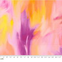 【Moda モダ】Gradients Auras-33738-13(2A-05) マーブル模様ピンク パープル イエロー カラフル 暖色 オーロラ 水彩風 デジタルプリント加工 コットン100% シーチング 110cm幅【10cm単位販売】(3)