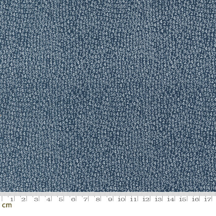樂天商城 - 【Moda モダ】Vintage-55656-23(3A-11) ブルー系 数字 ナンバー レトロ コットン100% シーチング 【10cm単位販売】