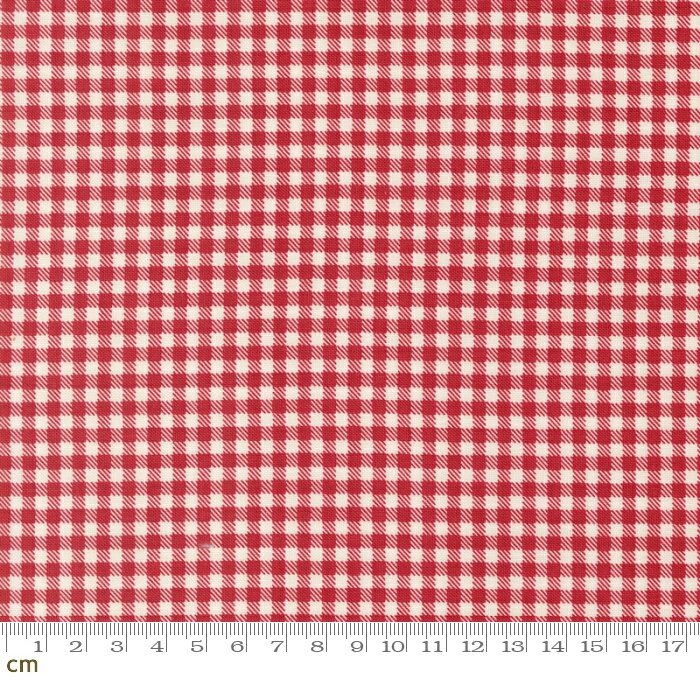 Vintage-55658-12(2E-06) レッド系 チェック柄 レトロ かわいい コットン100% シーチング 