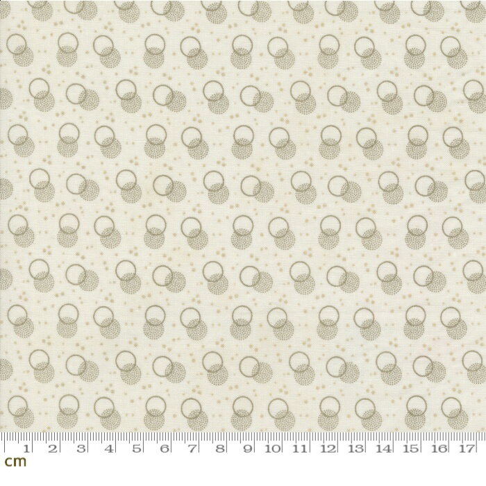 【Moda モダ】Snowman Gatherings IV-49253-15(2B-07) ベージュ系 クリーム系 ドット柄 水玉模様 冬 雪 winter コットン100% シーチング【10cm単位販売】