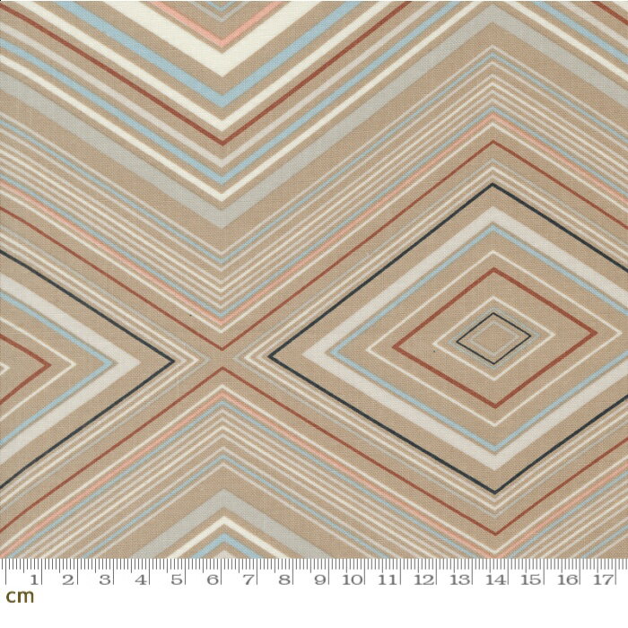 【Moda モダ】Melrose-33781-14(3B-08) 幾何学模様 ダイヤ柄 ストライプ エレガント モダン ベージュ ..