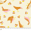 【Ruby Star】Bird Is The Word-RS3076-11(2B-09) moda 鳥柄 花柄 パンジー クリーム系 ルビースター コットン100% シーチング 110cm幅【10cm単位販売】(3)