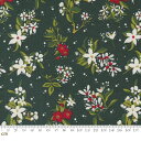 【Moda モダ】Pine Valley-30741-17(2B-05) ディープグリーン 深緑 小花柄 Xmas クリスマス かわいい プリント コットン10...