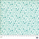 【Moda モダ】A Blooming Bunch-40047-32(2E-04) ブルー系 ホワイト系 ベージュ系 植物柄 小花柄 クローバー コットン100% シーチング 【10cm単位販売】