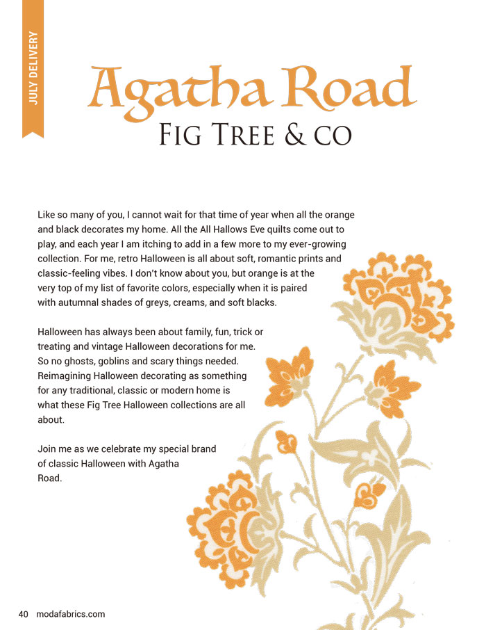 【Moda-k モダ】Agatha Road-35414-11(3A-04) リーフ柄 幾何学柄 オレンジ ホワイ...