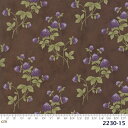 【Moda モダ】Clover Meadow-2230-15(2D-03) 植物 ボタニカル アカツメグサ ブラウン系 パープル系 グリーン系 コットン100% シーチング【10cm単位販売】