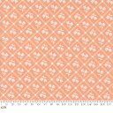 【Moda モダ】Cottage Charm-31752-19(3A-02) サーモンピンク 花柄 格子柄 チェック タイル柄 フェミニン かわいい コットン100% シーチング 110cm幅【10cm単位販売】
