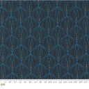 【Moda モダ】Flirtation-1832-15M(2E-07) ネイビー ゴールド 幾何学柄 メタリック加工 コットン100% シーチング【10cm単位販売】(3)