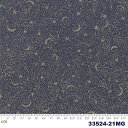 【Moda モダ】Forest Frost Glitter-33524-21MG(2C-03)(2E-04)パープル系 ゴールドラメ 夜空 天体 三日月 星 メタリック加工 グリッター加工 コットン100% シーチング 110cm幅【10cm単位販売】(3)