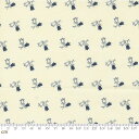 【Moda モダ】Garden Gatherings Shirtings-49177-13(2E-07) 小花柄 ホワイト系 ブルー系 チューリップ シーチング【10cm単位販売】