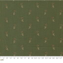 【Moda モダ】Garden Gatherings-49175-23(2E-07) 小花柄 チェック柄 グリーン系 ベージュ系 シーチング【10cm単位販売】