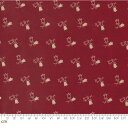 【Moda モダ】Garden Gatherings-49177-19(2E-07) 小花柄 レッド系 赤 チューリップ シーチング【10cm単位販売】