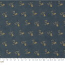 【Moda モダ】Garden Gatherings-49177-28(2E-07) 小花柄 ブルー系 ベージュ系 ネイビー系 チューリップ シーチング【10cm単位販売】