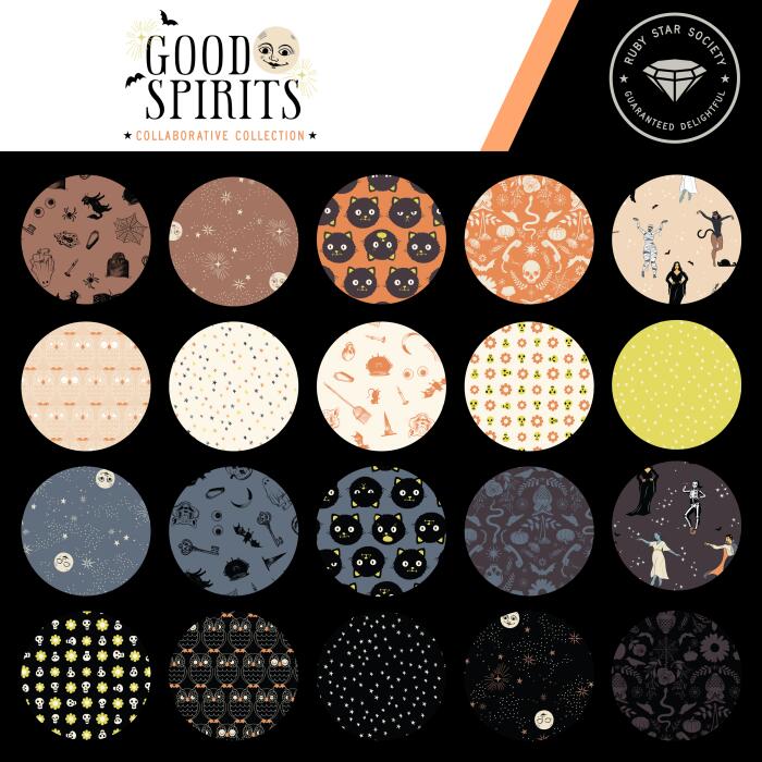 【Moda モダ】Good Spirits-RS5140-11(3B-06) ペールオレンジ 動物柄 フクロウ ポップ コットン100％ シーチング ruby star ルビースター【10cm単位販売】 2