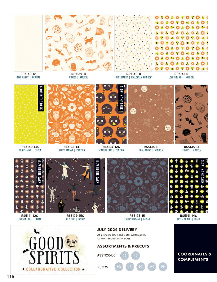 【Moda モダ】Good Spirits-RS5140-11(3B-06) ペールオレンジ 動物柄 フクロウ ポップ コットン100％ シーチング ruby star ルビースター【10cm単位販売】 3