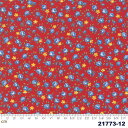 【Moda モダ】Good Times-21773-12(2D-03)花柄 小花柄 バラ柄 レッド系 moda fabrics コットン100% シーチング 110cm幅【10cm単位販売】