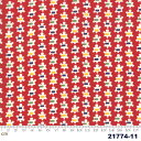 【Moda モダ】Good Times-21774-11(2D-03)記号柄 レッド系 moda fabrics コットン100% シーチング 110cm幅【10cm単位販売】