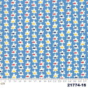 【Moda モダ】Good Times-21774-16(2D-03)記号柄 ブルー系 moda fabrics コットン100% シーチング 110cm幅【10cm単位販売】
