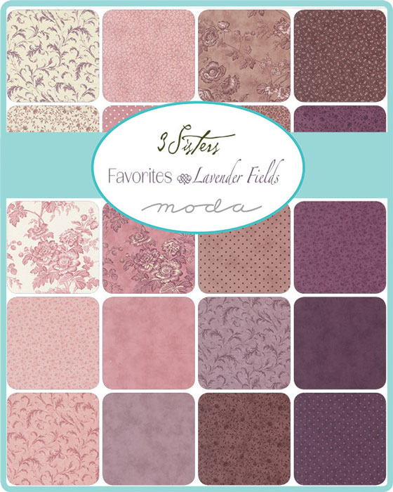 【Moda モダ】Lavender Fields-44364-23(3A-01) 小花柄 葉っぱ リーフ柄 ピンク コットン100％ シーチング 110cm幅【10cm単位販売】 2