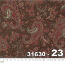 【Moda モダ】Mary Anns Gift-31630-23(2A-02) ベージュ系 ブラウン系 レッド系 赤色 茶色 ペイズリー柄 コットン100%シー...
