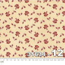 【Moda モダ】Mary Anns Gift-31634-12(2A-02) ベージュ系 レッド系 青色 花柄 小花柄 植物柄 コットン100%シーチング【1...