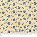 【Moda モダ】Mary Anns Gift-31634-13(2A-02) ベージュ系 ブルー系 青色 花柄 小花柄 植物柄 コットン100%シーチング【1...