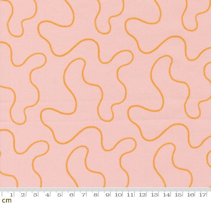 樂天商城 - 【Moda-k モダ】Floral Fondant-14136-20(3A-05) ピンク系 線 ライン うねうね 抽象的 かわいい シーチング 110cm幅 パッチワーク ハンドメイド【10cm単位販売】